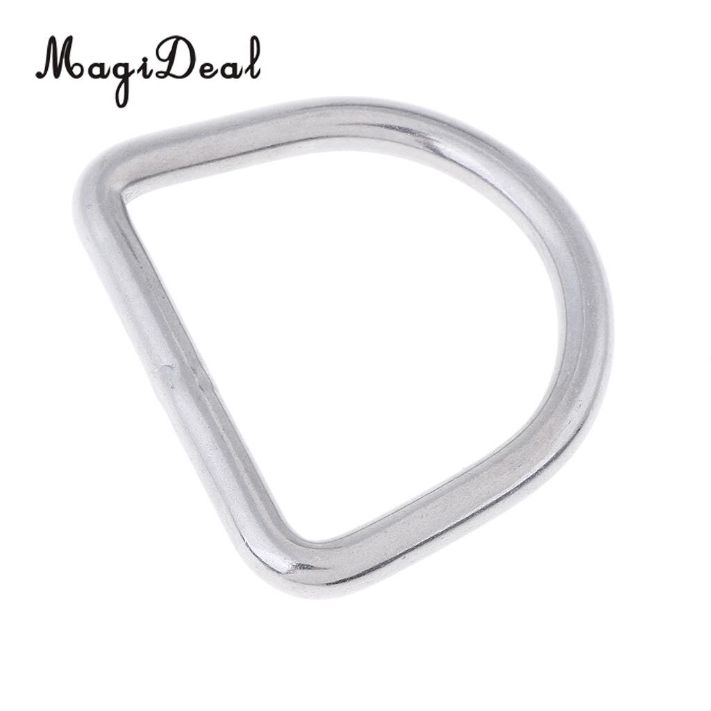 MagiDeal Replacement Universal Welded D Ring Boat Yacht Fishing Rigging Fitting Hardware - Marine 316 Stainless Steel