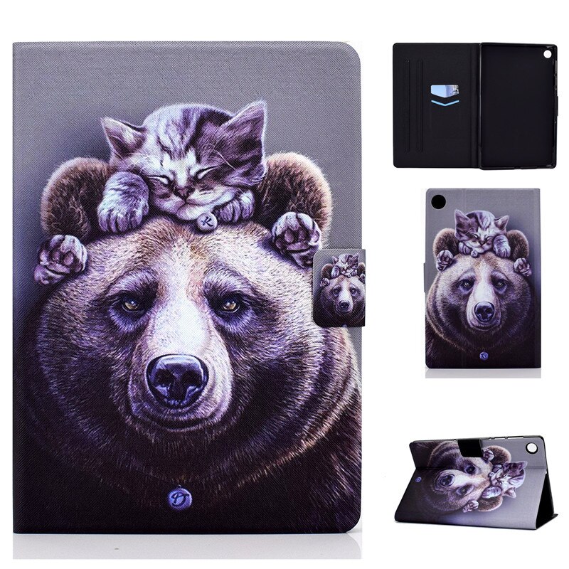 For Lenovo Tab M10 Plus Case 10.3 TB X606F X606X Color Wolf Fox Animal Cover For Lenovo Tab M10 FHD Plus Case Tablet Coque Funda