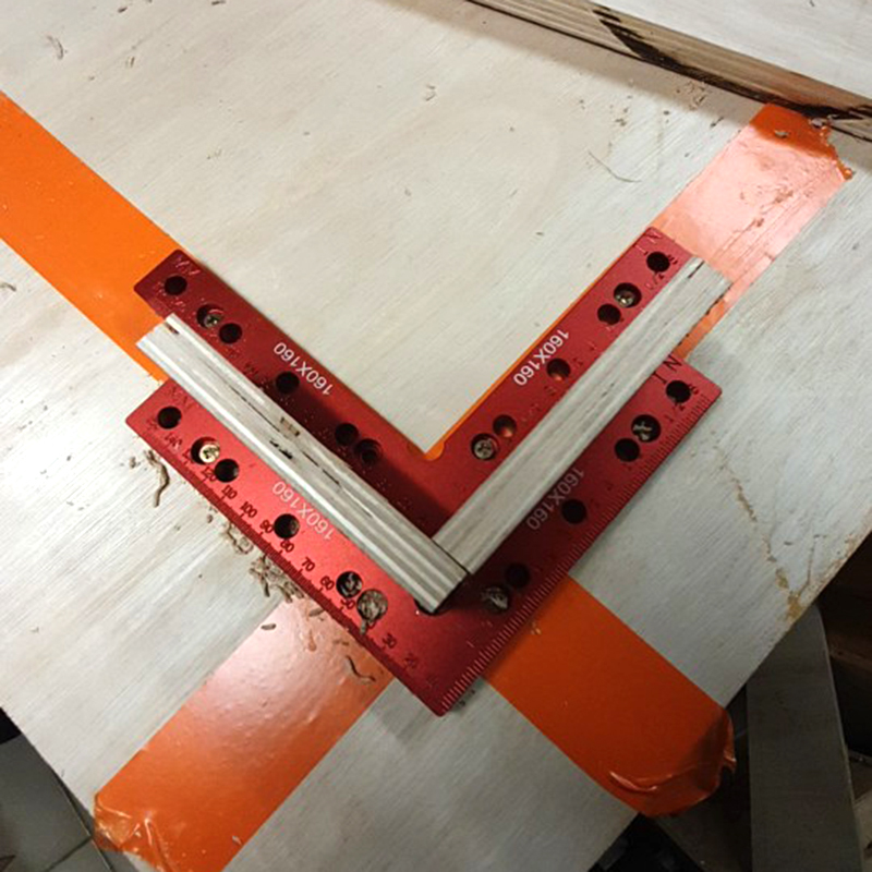 90 Degrees L-Shaped Auxiliary Fixture Woodworking Aluminum Square Right Angle Clamping Positioning Panel Fixing Clips Tools