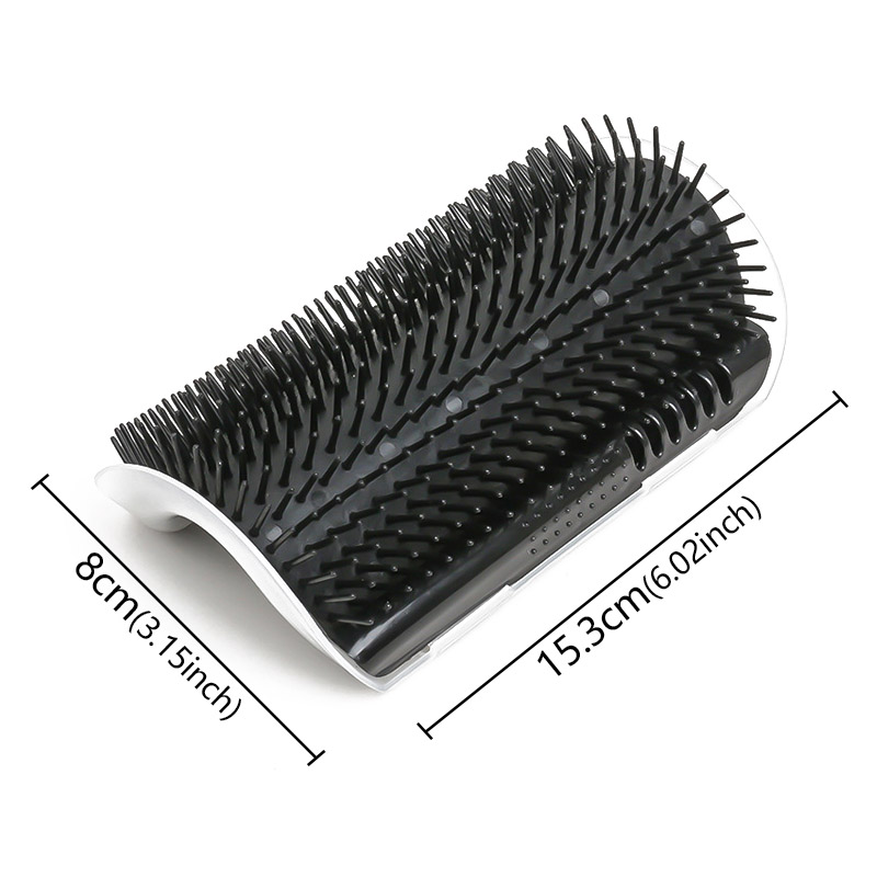 Cat Massage Tool Pet Hair Removal Massage Comb Wall Corner Self Cat Comb Brush Rubs The Face With A Tickling Comb Pet Supply: black