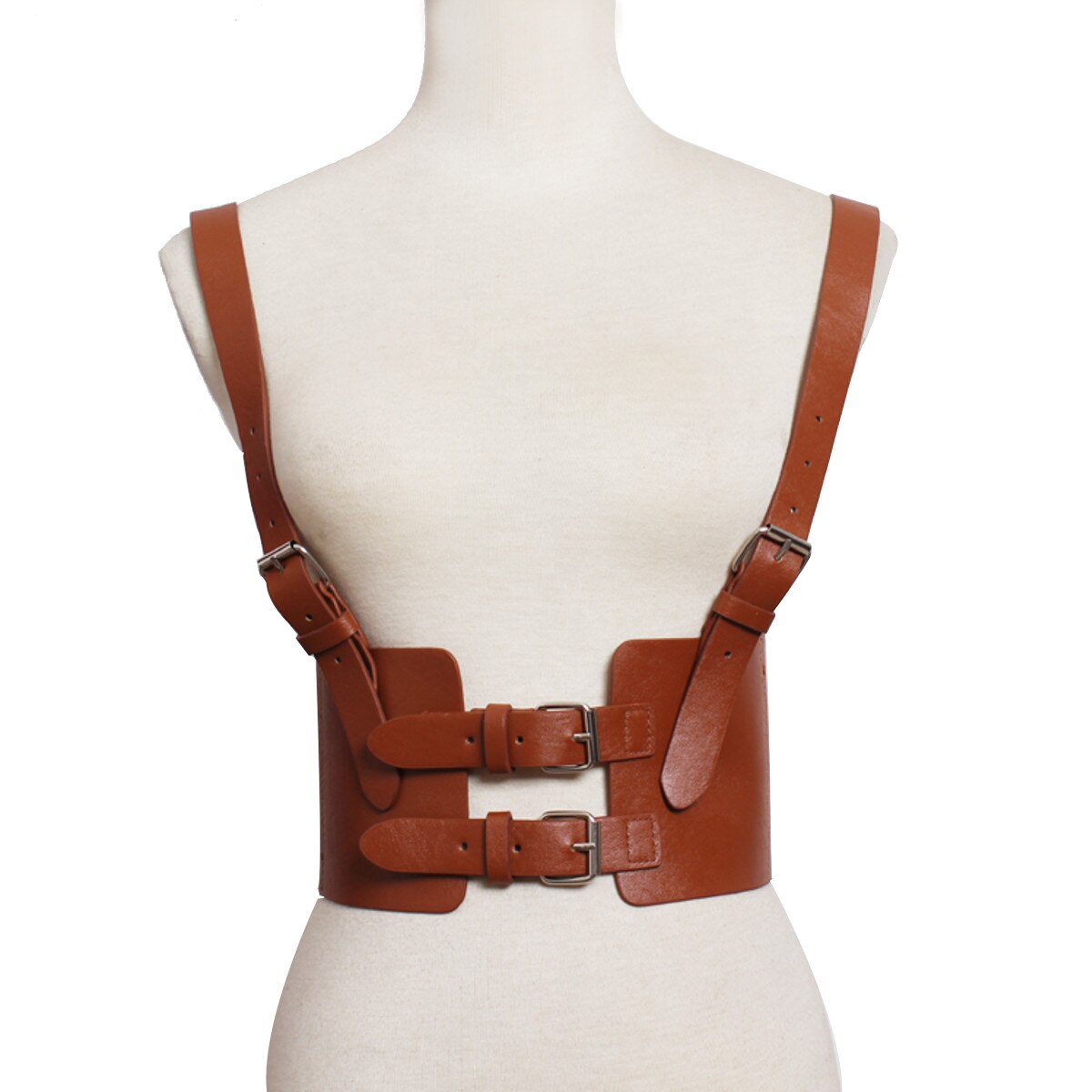 Correa de Steampunk para mujer arnés Vintage Cincher cintura con correas corsé ancho cinturón accesorios de ropa cinturones: 3