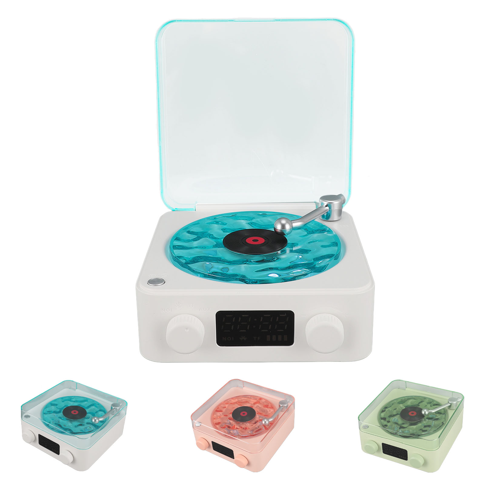 Platenspeler Speaker 3 In 1 Draagbare Bluetooth Speaker Oplaadbare Stereo Geluid Multifunctioneel Stijlvol Voor Woonkamer
