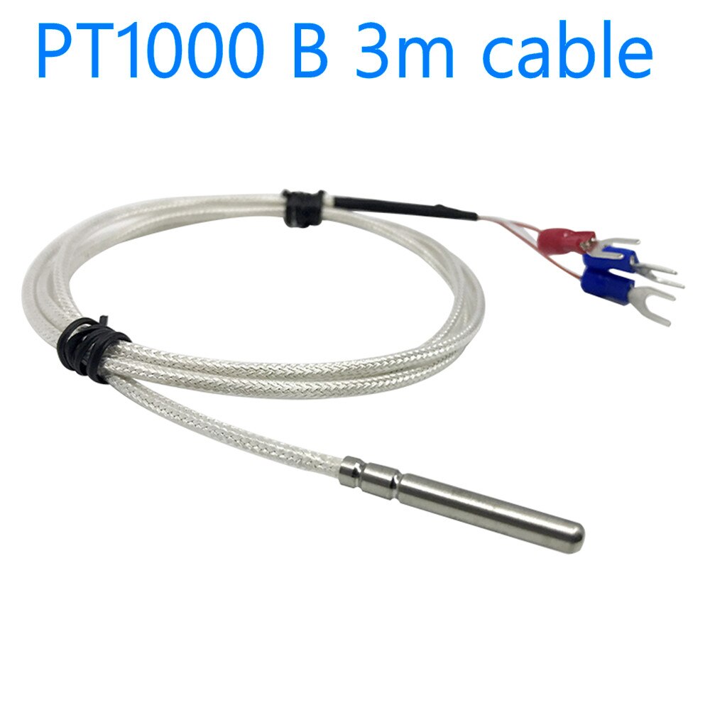 PT100 pt1000 platinum thermal resistance waterproof temperature sensor: PT1000 B 3m cable