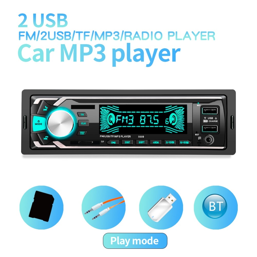 Radio Auto Autoradio 1 Din Bluetooth SD MP3 Speler Coche Radio Estereo Poste Para Auto Audio Stereo Carro 2 DUBBELE USB