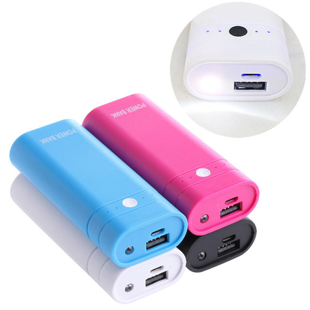 Universel USB Powerbank boîte 2x18650 chargeur de batterie batterie externe boîte coque kit de bricolage pour tous les smartphones