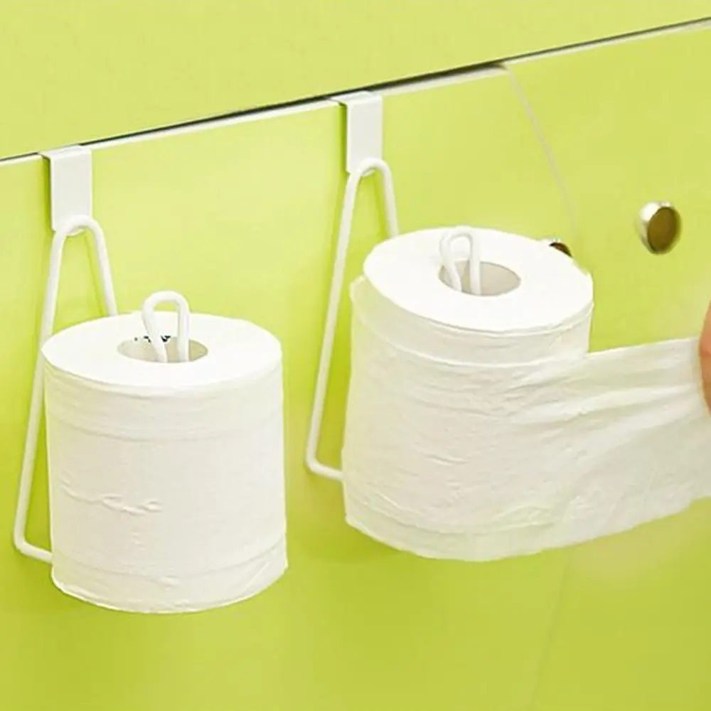 1 Pc Toilet Roll Paper Holder Organizer Wall Mount Storage Stand Kitchen Bathroom No Drill Tissue Towel Dispenser Stainless