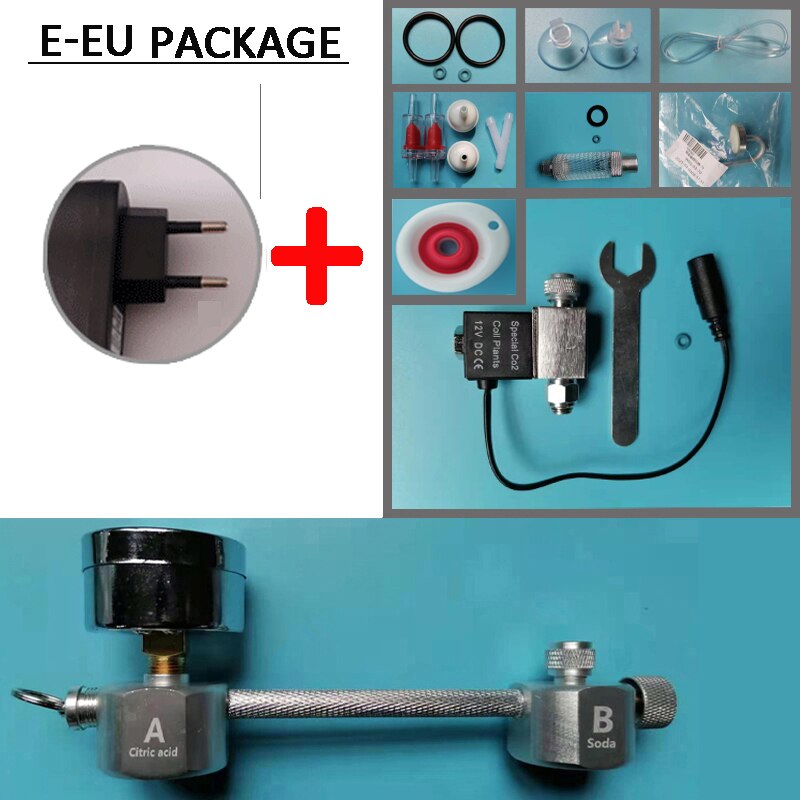ZRDR Aquarium DIY CO2 generator system kit CO2 generator, bubble counter diffuser with solenoid valve,For / Aquatic plant growth: E-EU
