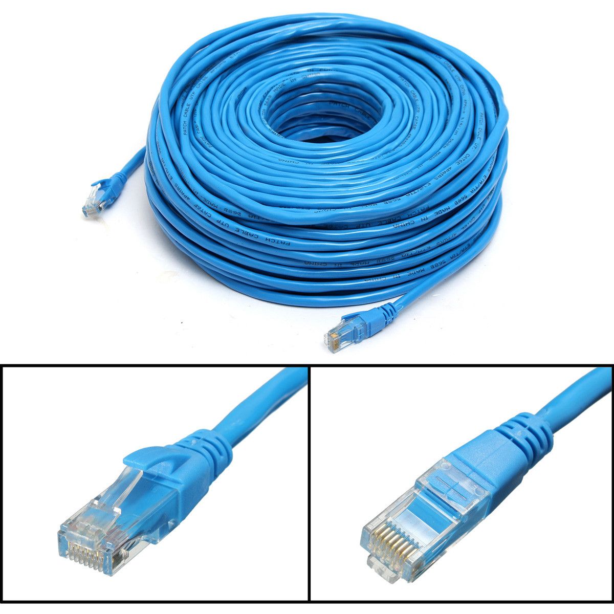 5M 10M 20M 30M 50M Cat6e Network Cable Ethernet Wire RJ45 Patch Cord Lan Cable For Security IP Camera System