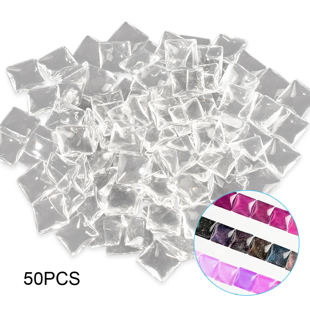 Transparent 50pcs Nail Art Polish Display Tips Hea... – Grandado