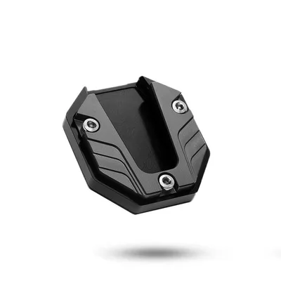 Universele Scooter Motorfiets Kickstand Extender Voet Zijstandaard Verlengstuk Steunplaat Anti-Slip Vergrote Basis: Black