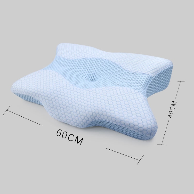 Side sleeper contour memory foam pude, ortopædisk sovepude, ergonomisk cervikal pude til nakkesmerter med vaskbar hypoa