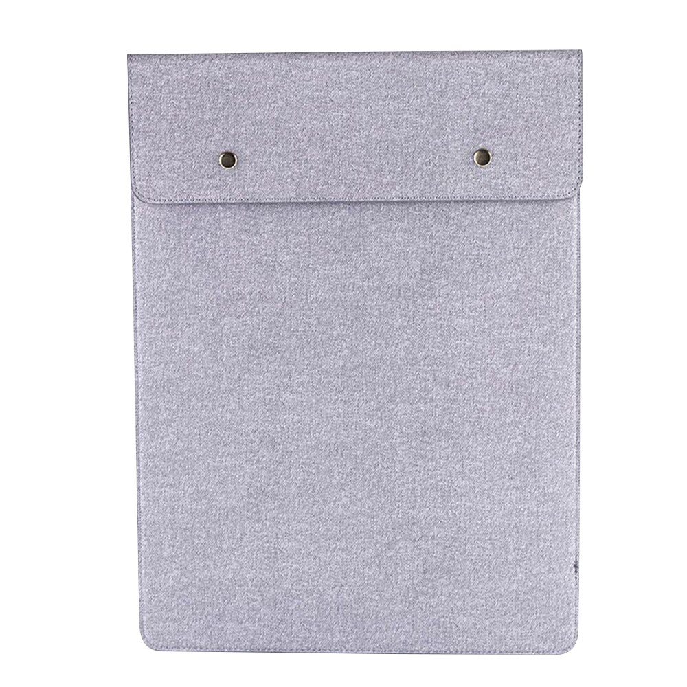 A4 File Pouch Document Bag PU Leather Portfolio Contract Invoice Bill Storage Organizer for Office School Supplies: Gray