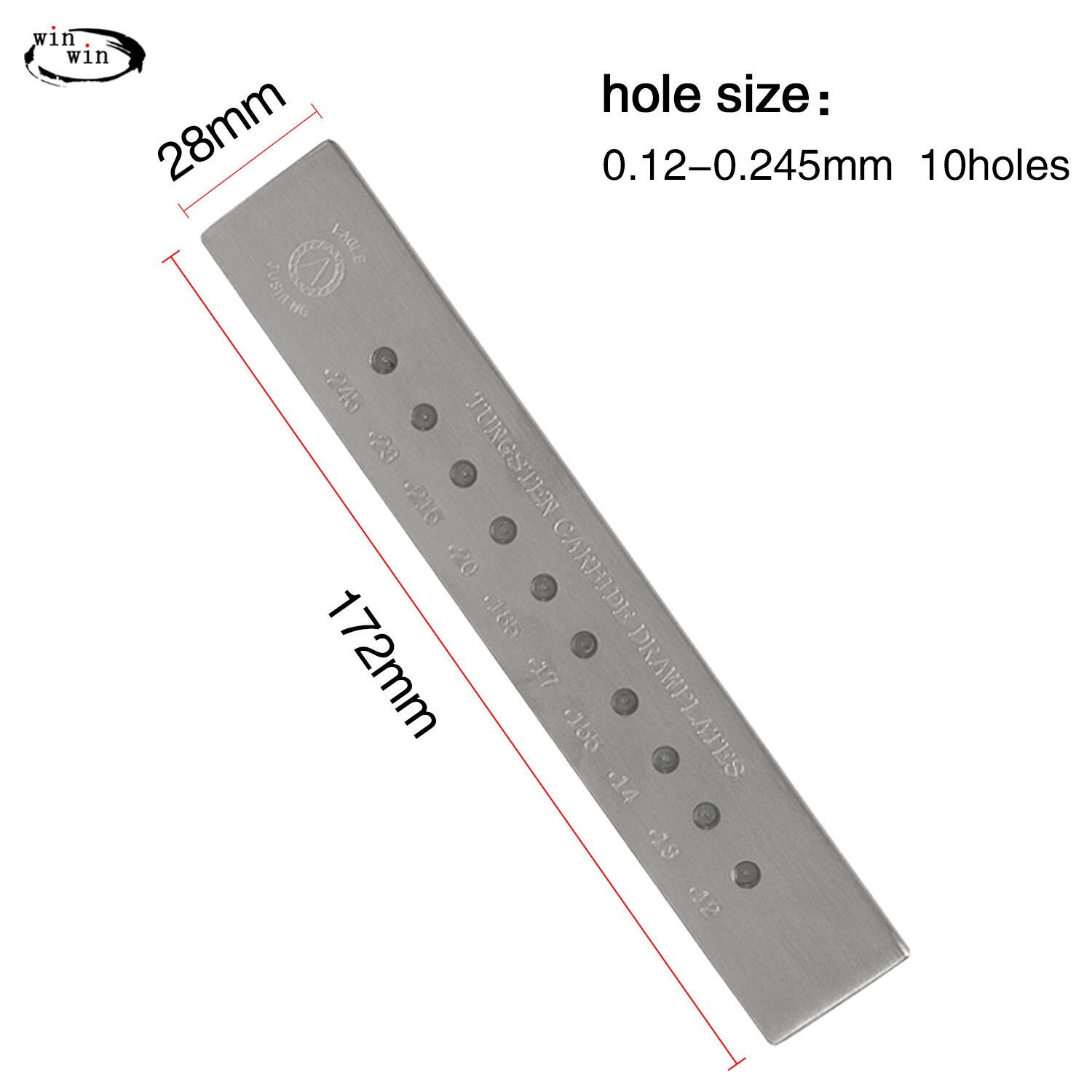 Tablero de trefilado de alambre redondo berkem, tablero de trefilado de alambre dorado y plateado, herramienta de trefilado de alambre, tabla de trefilado de oro: 10 holes