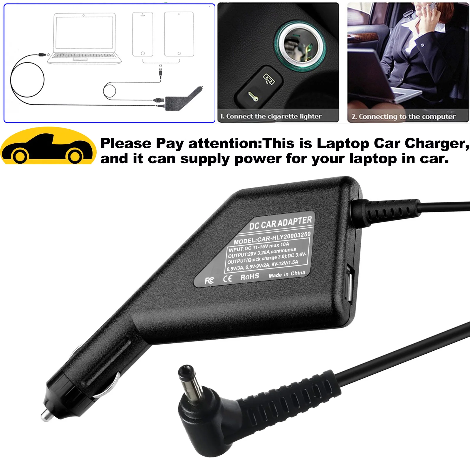 20V 3,25A Laptop Ac Adapter Ladegerät Für Lenovo IdeaPad 320-17ABR 320-15ISK 520-15IKB 310s-14AST 320-17ISK L340-15API 510-15ISK: Lila