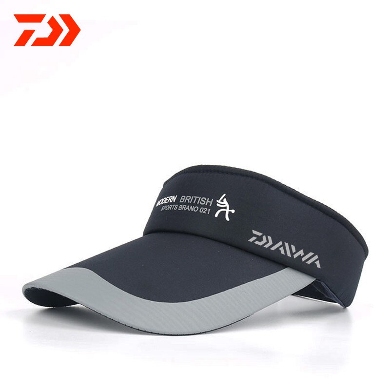 Daiwa-Sombrero de pesca de secado rápido para hombre y mujer, gorro de Sol de secado rápido con tapa vacía para viaje, gorro de pesca para hombre y mujer, gorro de tenis para exteriores: Photo Color 09