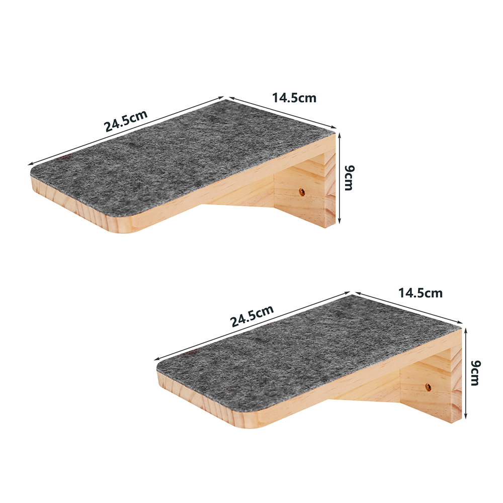 Panier mural en bois pour chat, étagère pour chat, lit de perche, hamac de couchage, grattage d'escalade, meubles muraux modernes pour chats: GRIS