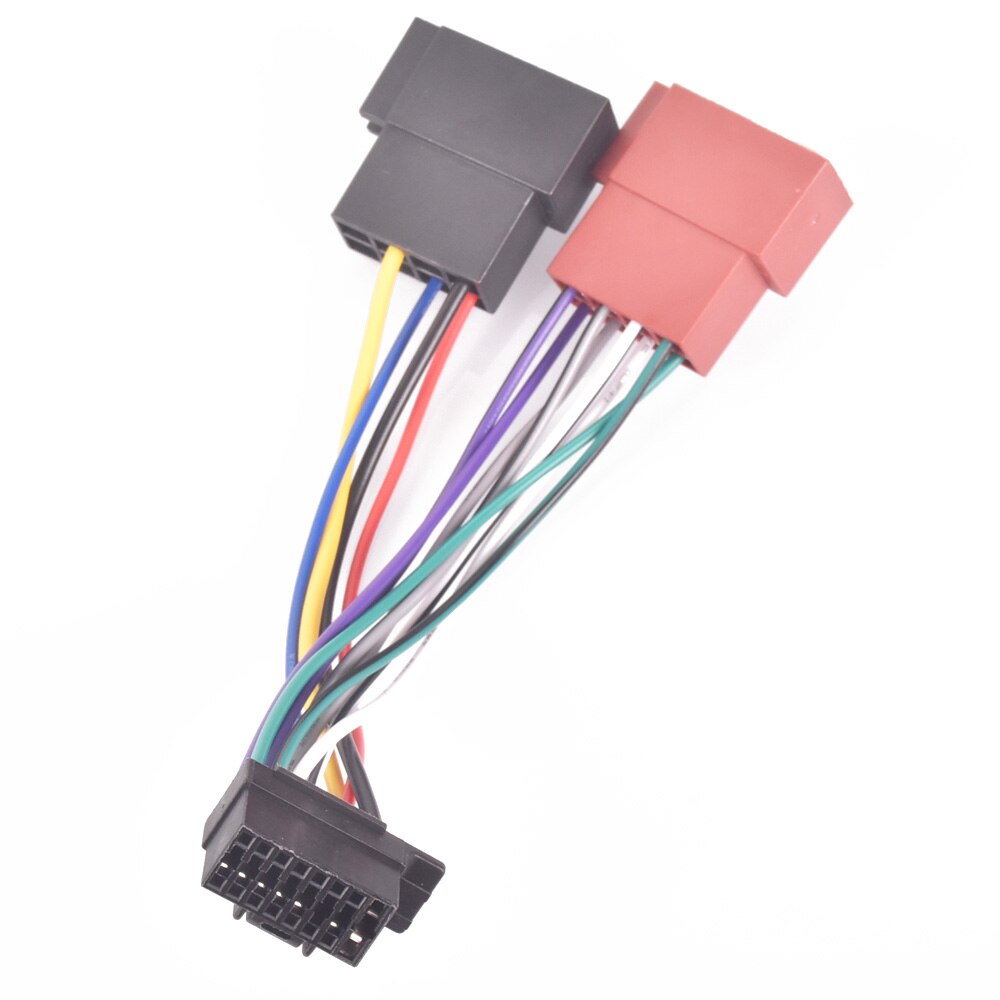 Arnés de Radio estéreo para coche, accesorio ISO de 16 pines para Sony Radio + enchufe ISO, adaptador automático, Conector de arnés de cableado: New Sony