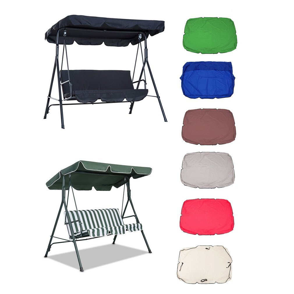 Garden swing 3 seater chair set garden swing seat cushion cover set waterproof canopy seat top cover replacement accessories