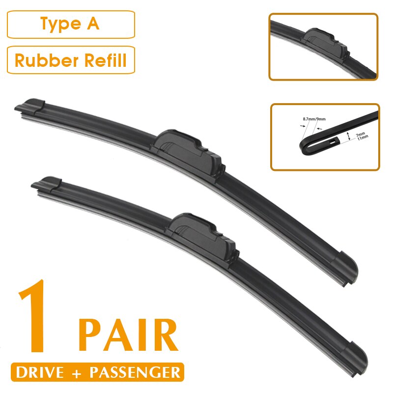 Car Wiper Blade Front Window Windshield Rubber Silicon Refill Wipers For Daewoo Matiz 1998 LHD/RHD 21&quot;+16&quot; Car Accessories: Left Hand Drive / Type A 2116