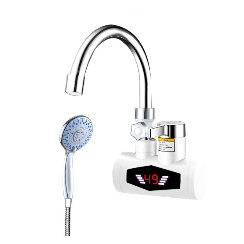 Rx -015-6x,3000w instant 360 ° draaibare elektrische kraan warmwaterboiler roestvrij staal onder instroom led display