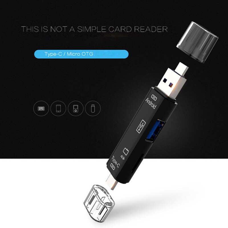 Alle  in 1 type c usb c micro usb hukommelse otg kortlæser usb 3.1 kortlæser højhastigheds sd tf micro sd kortlæser