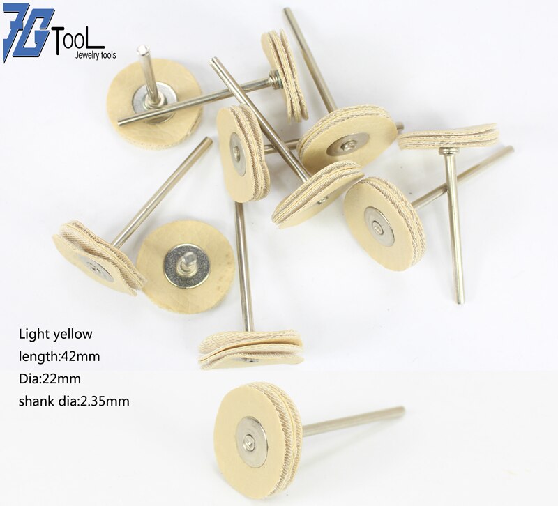 100pcs/144pcs Abrasive Brushes Dremel Accessories Polishing Wheel Set Suit for Dremel Rotary Tools T Shape 22*2.35mm: 100 pc leather wheel