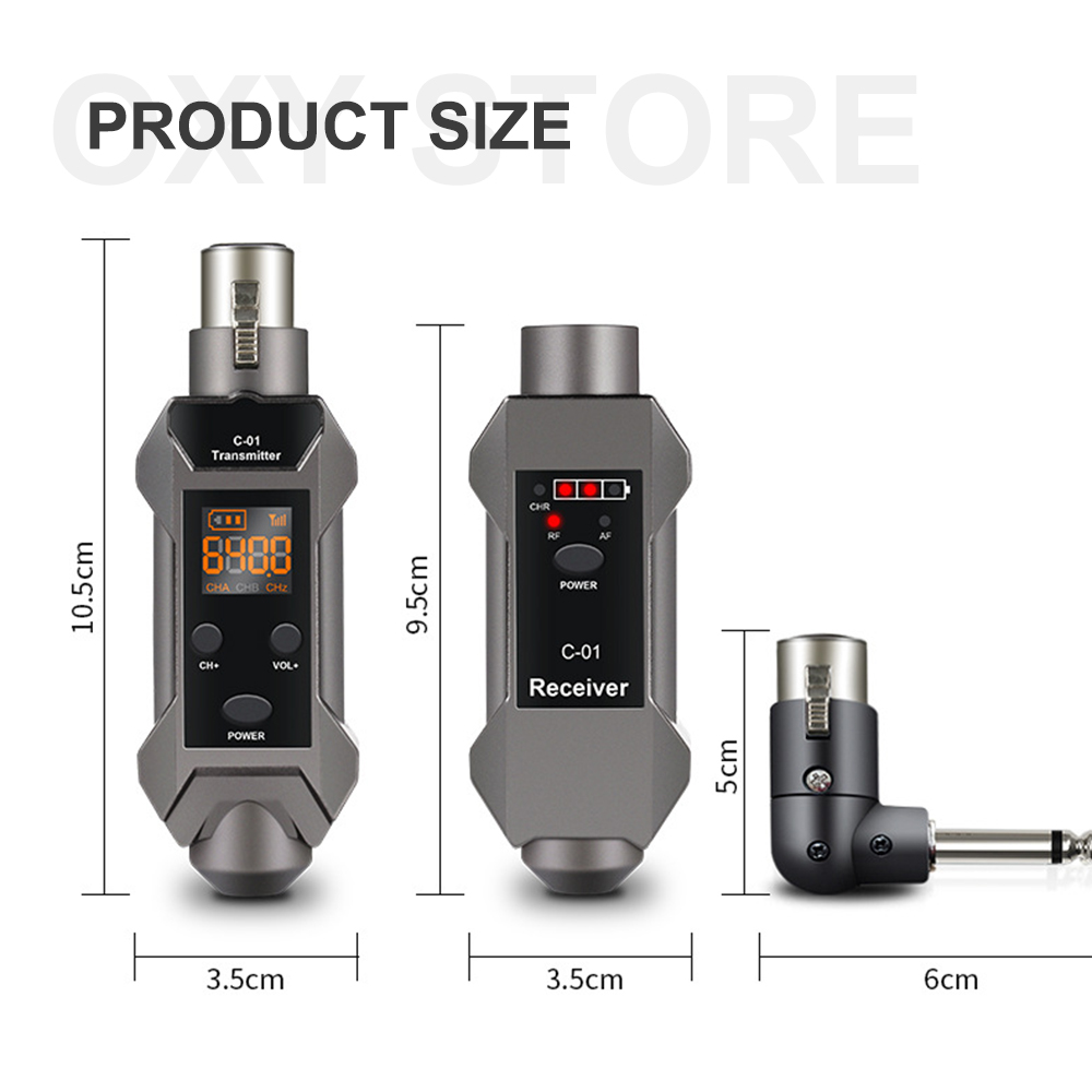 Originele Draagbare Microfoon Draadloos Systeem Voor Dynamische Microfoon, Bedrade Naar Draadloze Microfoon Converter, 30M Afstand