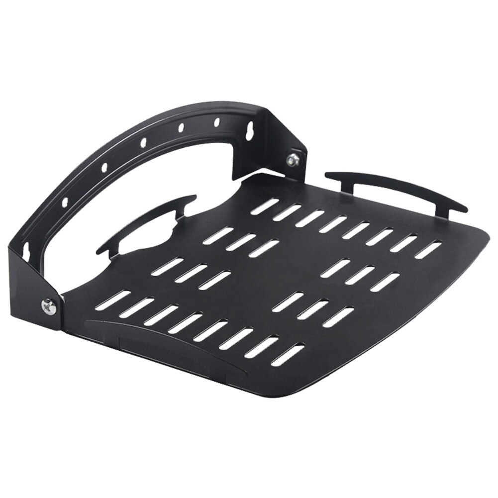 TV Set Top Box Hanger Bracket Floating Glass Shelf Wall Mount Bracket Under TV Box DVR DVD Holder Black/White: Default Title