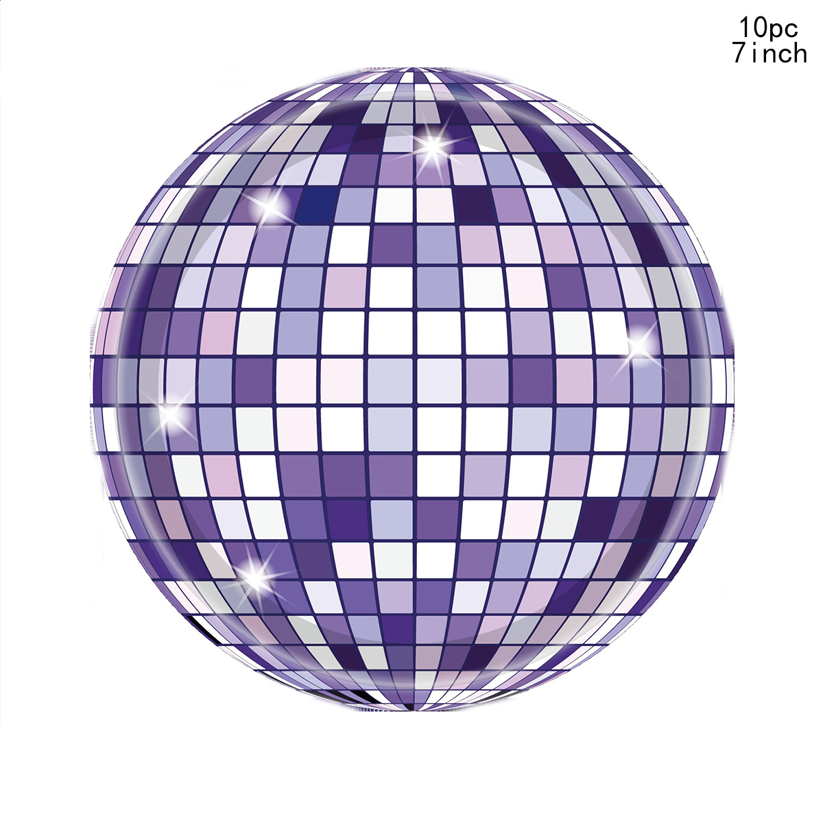 10 stuks kleurrijke disco thema wegwerp servies disco papieren borden bruiloft gelukkige verjaardag feestartikelen: Light Grey