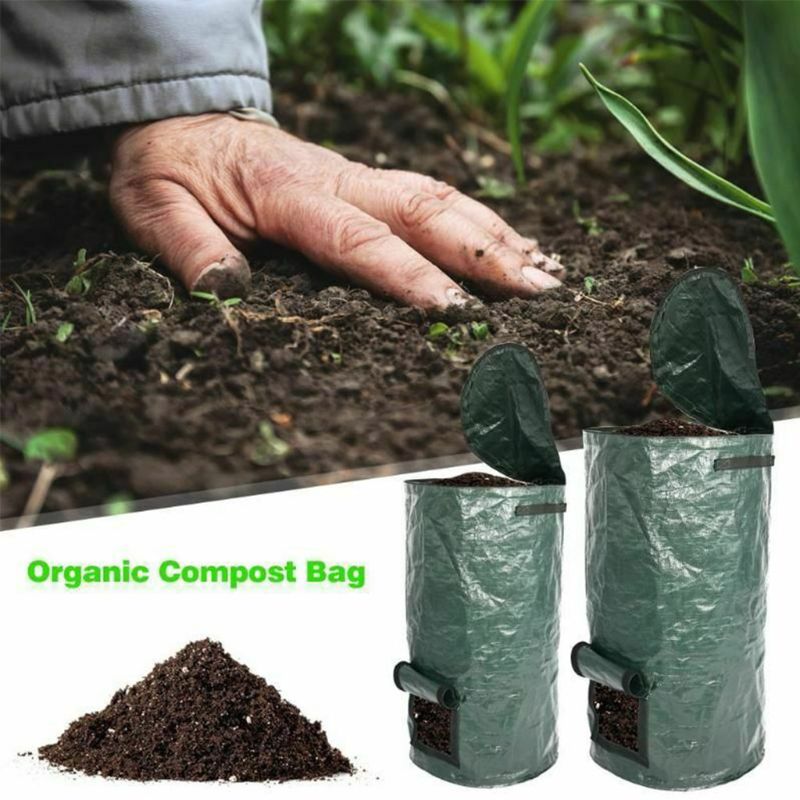 Collapsible Garden Yard Compost Bag Lid Environmental Organic Ferment Waste Collector Refuse Sacks Composter Bin ABS Material