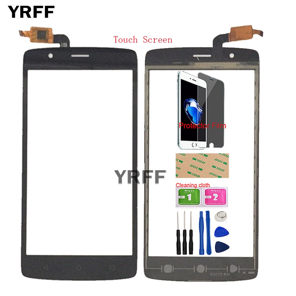 5'' Mobile LCD Display For FLY Cirrus 3 FS506 LCD Display Touch Screen Front Glass Digitizer Assembly Parts Tools Protector Film