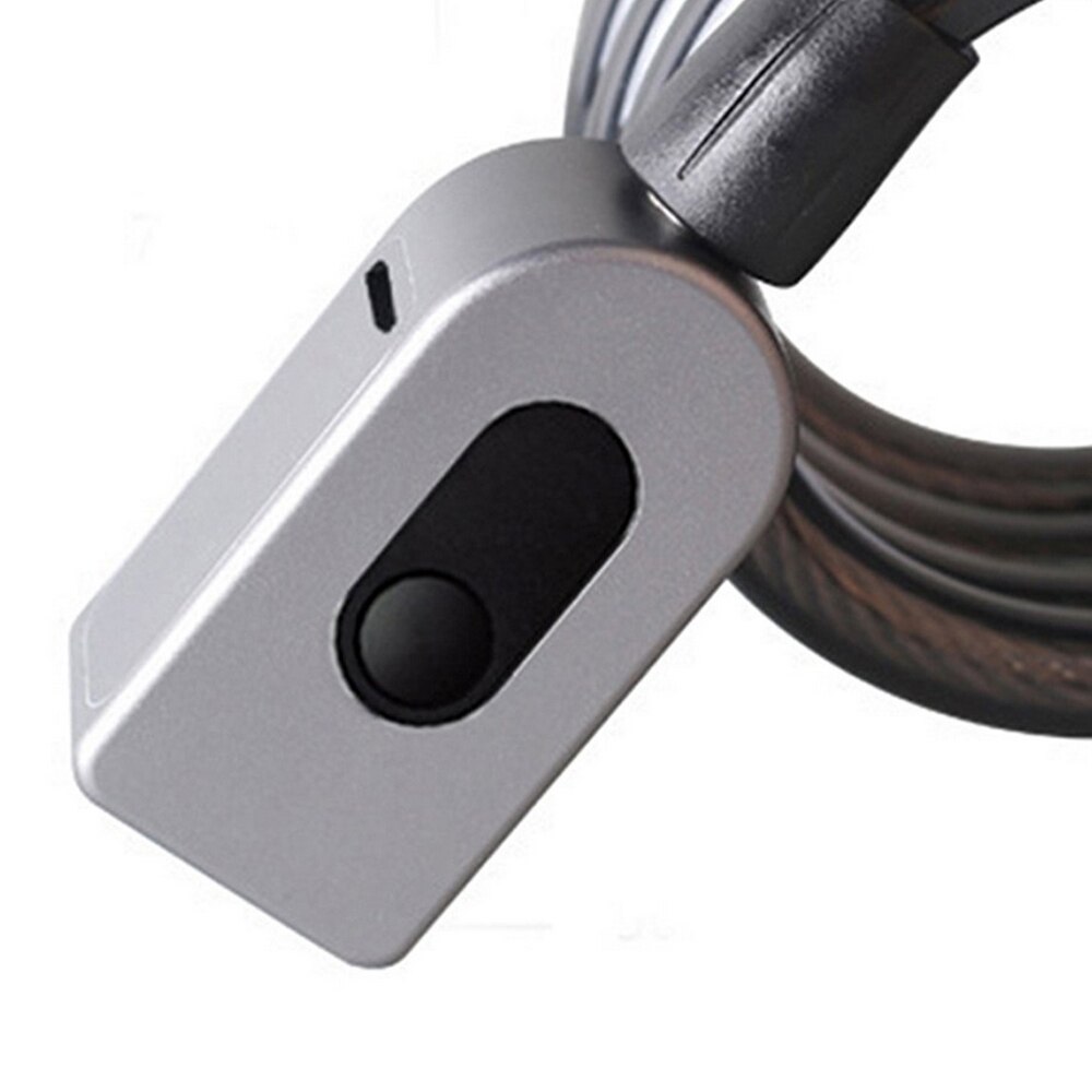 Intelligent Fingerprint Steel Ring Lock Bicycle Anti-theft Lock Highway Vehicle Steel Cable Lock Keyless USB Rechargeable