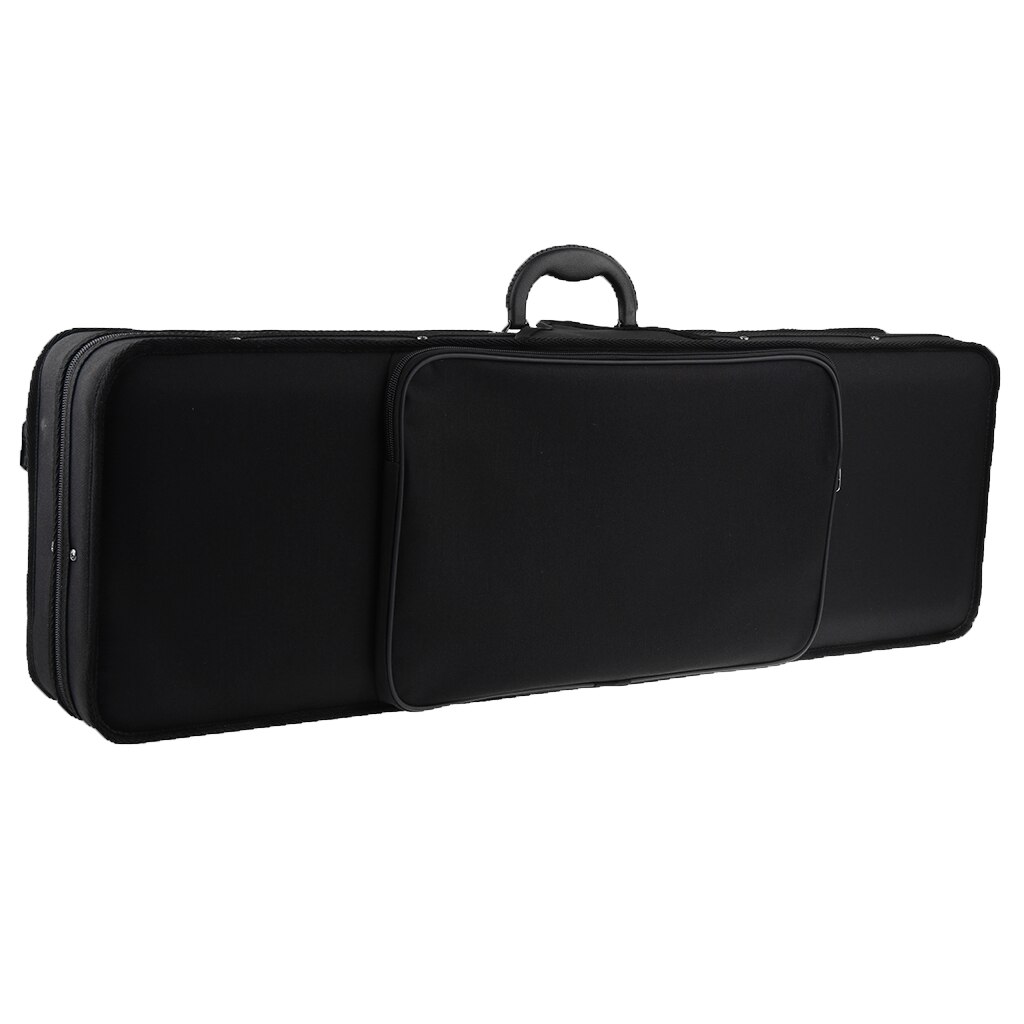 Portable Violin Storage Case Box Gig Bag Black for 4/4 Violin Accessory