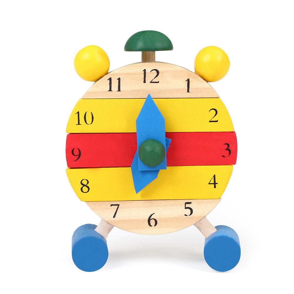 Houten Klok Speelgoed Voor Kids Tijd Leren Klok Vroege Educatief Speelgoed