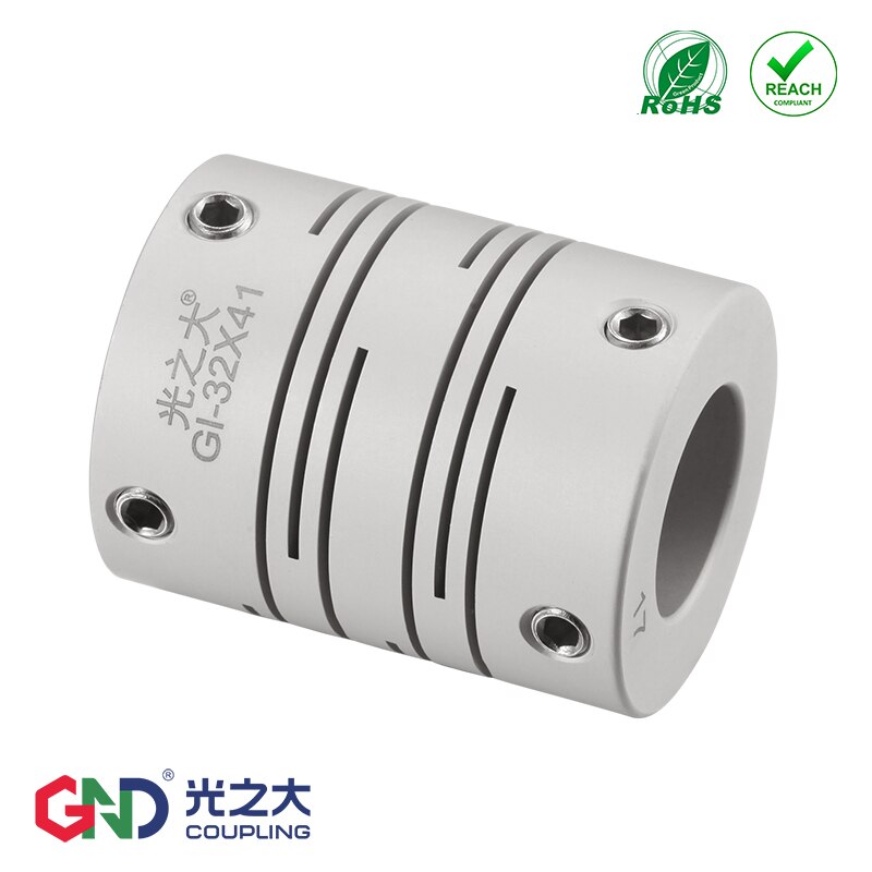 Acoplamiento de eje flexible GND GI D28.5 L38, motor eléctrico de aluminio, stepmotor, acoplador de línea paralela, accesorios, setscrew series