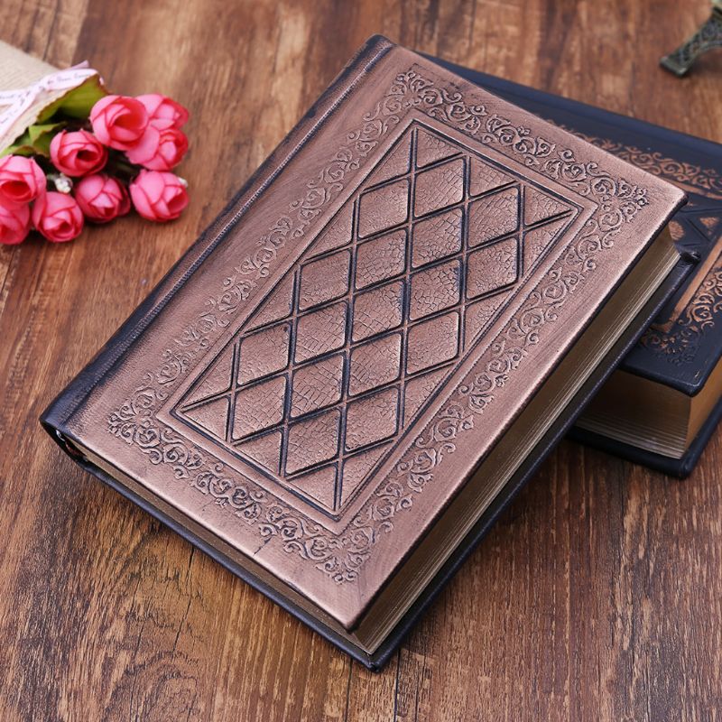 Leather Retro Vintage Diary Journal Notebook Blank Hard Cover Sketchbook Paper Stationery Travel School Sdudent