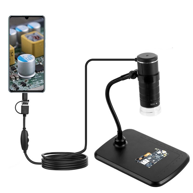 3-In-1 Digital Microscope Mobile Phone Android Computer Student 1000 Times Magnification Home Microscope