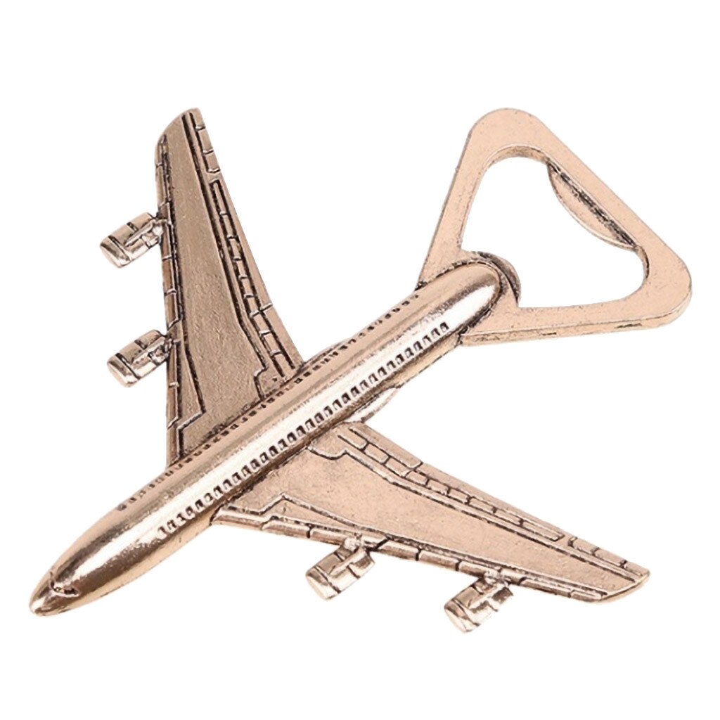 1PC otwieracz robić butelek samolot pióro kształt Soda szklana czapka piwo Palma Bryza otwieracz robić butelek na ślub narzędzie kuchenne złoty kolorowy prezent