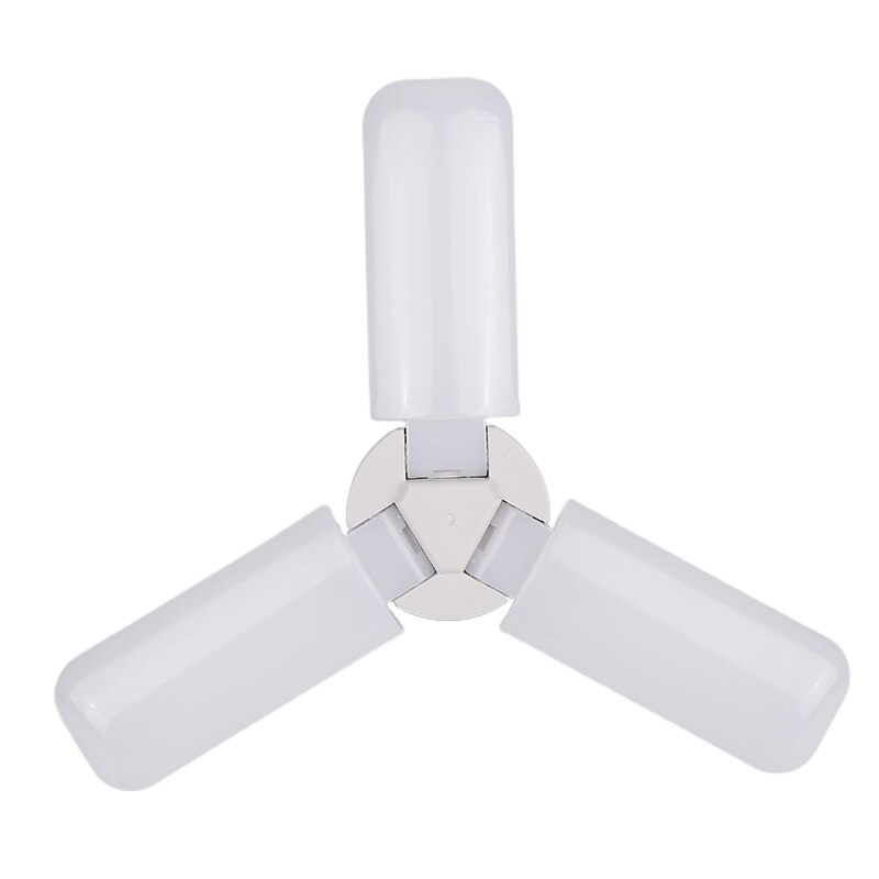 Led dobrável luz da garagem luminárias industriais deformable ventilador lâmina oficina lâmpadas quarto casa holofotes para sala de estar: White light 3 leaves