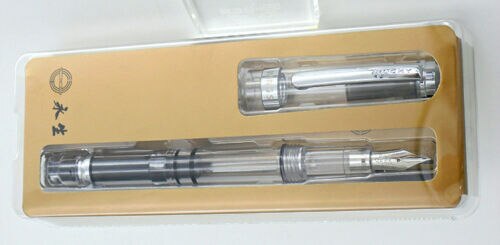 Model Wing Sung 698 Transparent Piston Fountain Pen F/M Nib Business Stationery Office school supplies Writing: Transparent 1 / M
