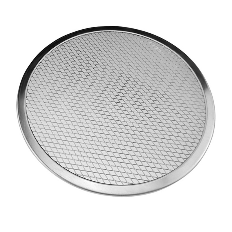 Moule à Pizza en aluminium, maille métallique résistante à la rouille, d'oeillet, maille creuse pour tarte, cuisson, fournitures ménagères pour les cuisines: kaki foncé