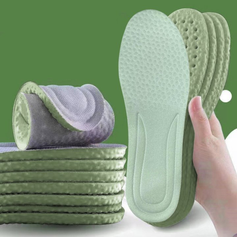 "Inzetstukken van traagschuim, 2-delig, ontgeurend en zweetabsorberend, ideaal voor sport- en hardloopschoenen, voor heren en dames": groen