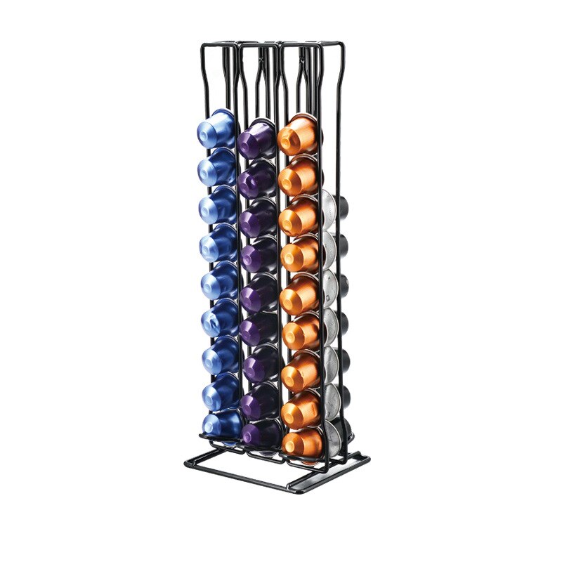 60Cups For Nespresso Coffee Capsule Bracket Pods Rack Coffee Capsule Stand Capsules Storage Shelve Organization Holder