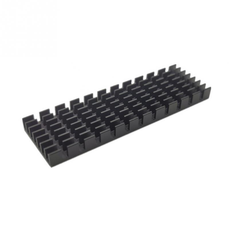 Disco Duro Ultra fino de aluminio SSD Mini refrigerador disipador de calor reemplazo térmico conductivo ordenador Universal para m2 NGFF: Black
