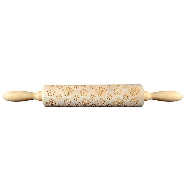 Cute Animal Wood Embossing Rolling Pin for DIY Baking Cookies Noodle Biscuit Fondant Cake Dough Engraved Roller: 06