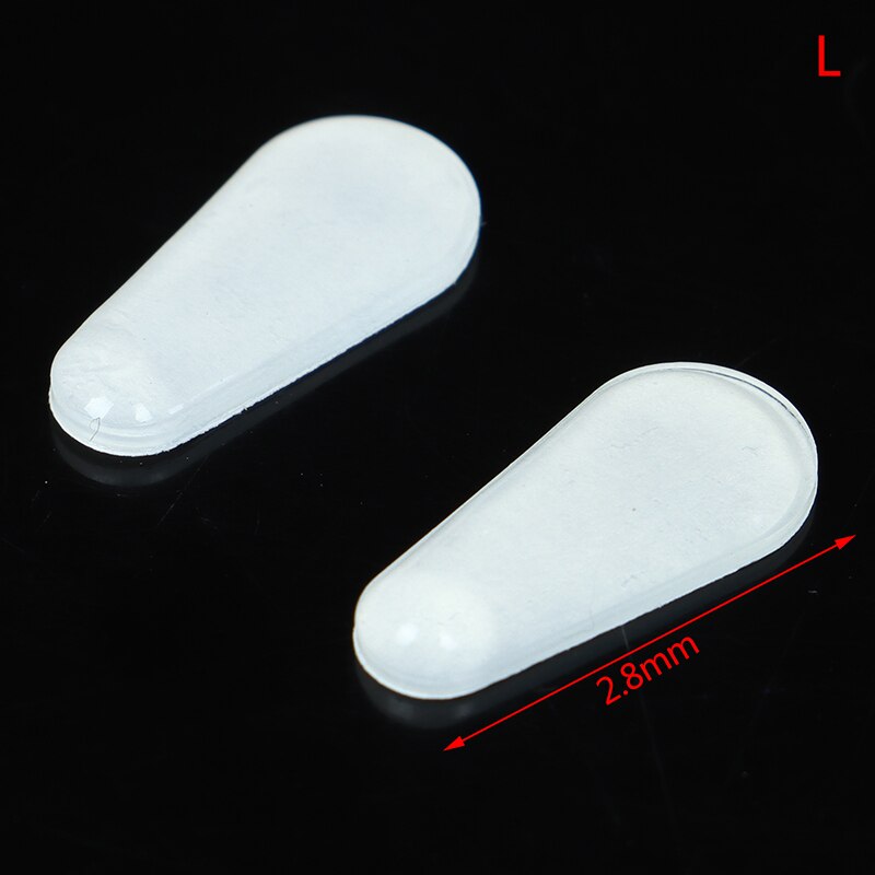 10 Paar Black Clear Water Siliconen Antislip Neus Pads Voor Bril: L Clear