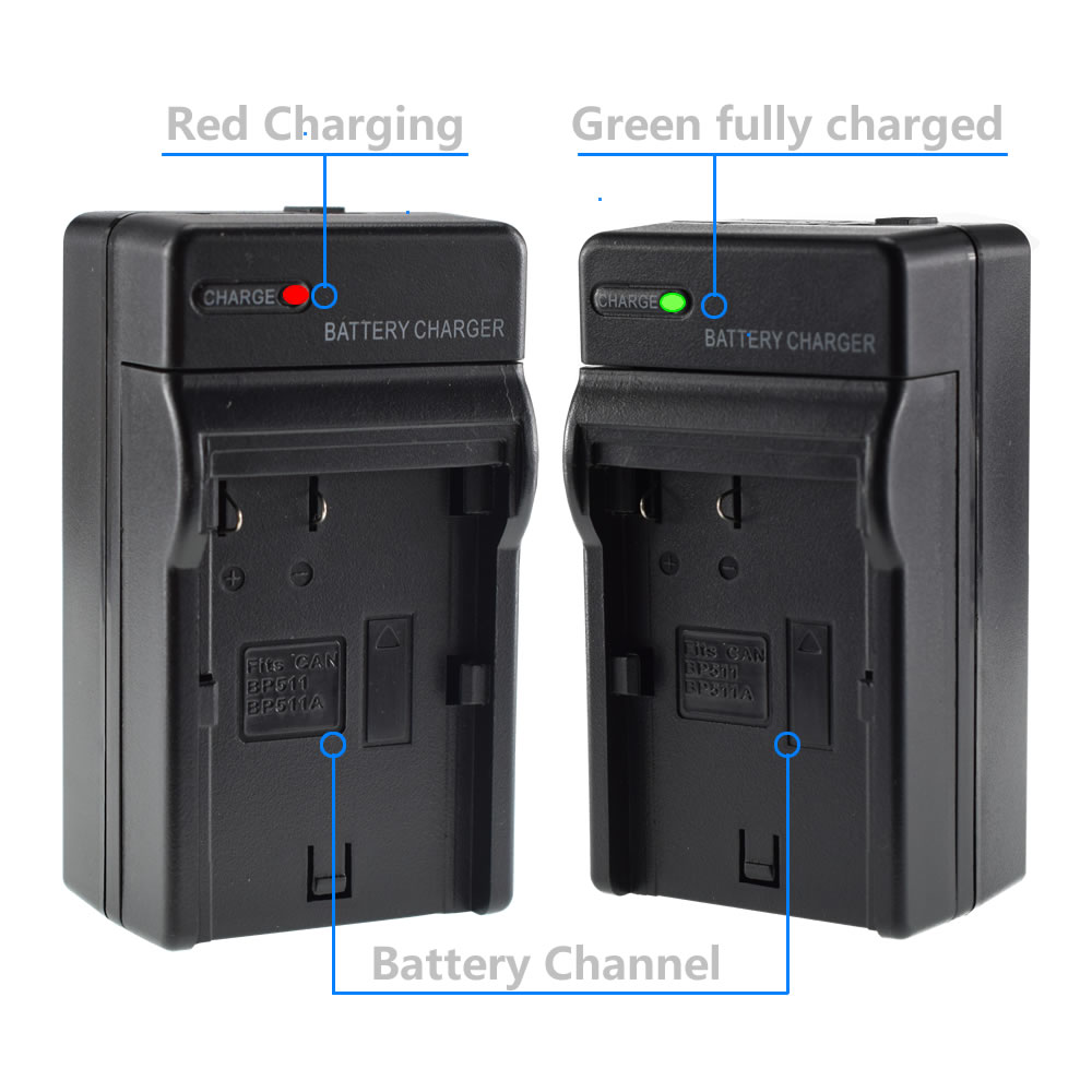 4X BP-511 Battery + Charger for Canon EOS ZR45MC ZR50MC 30D 40D 50D 300D Digital Rebel D30 D60 DS6041 MV730i MV750i