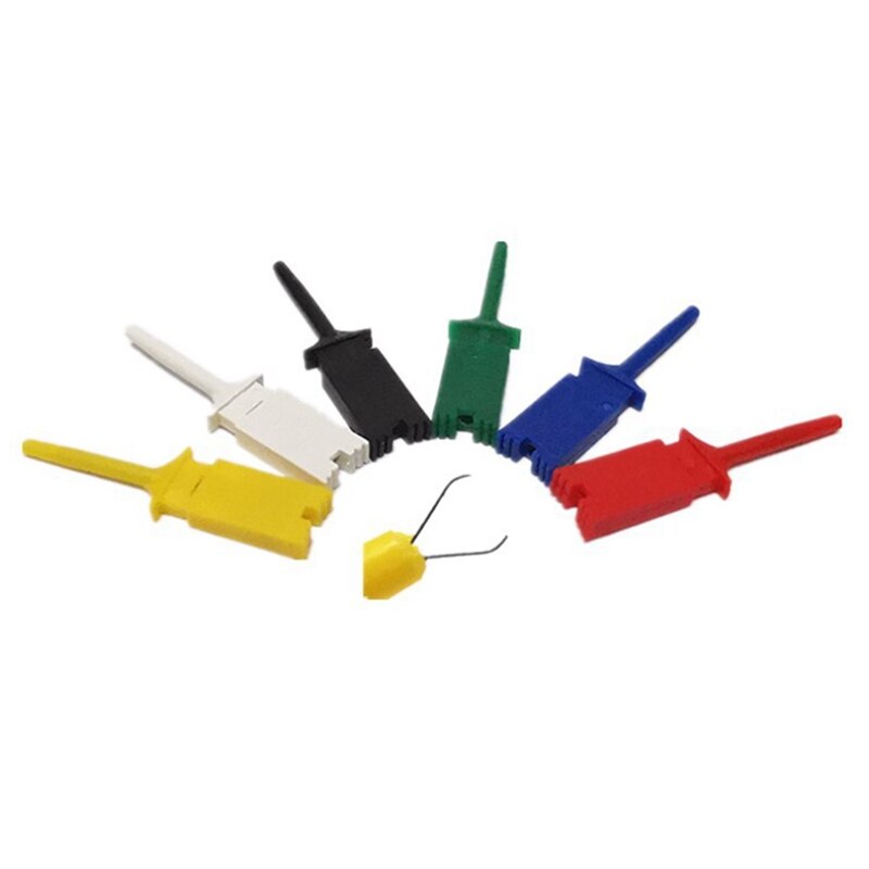GTBL 10Pcs Test Hooks Clips For Logic Analyzers Logic Test Clip Flattening Test Flat Hook Connection For Electronic Testing