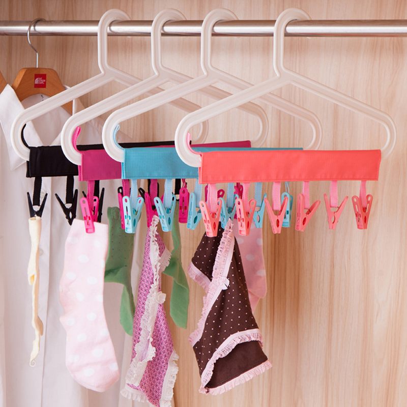Multifunction Socks Drying Racks Bathroom Rack Traveling Clothespin Travel Portable Folding Cloth Hanger Clips Arrivals