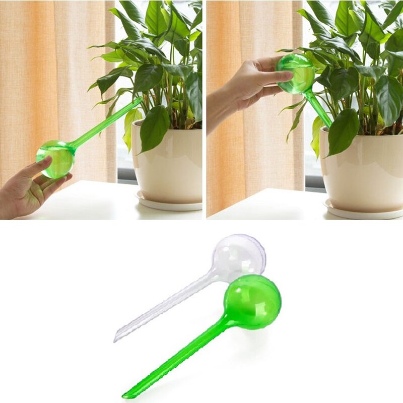 Bombillas de riego automático para plantas, bolas de autorriego para jardín, gotero de agua para flores, dispositivo de casa, sistema de goteo, color blanco/verde, 1 ud.